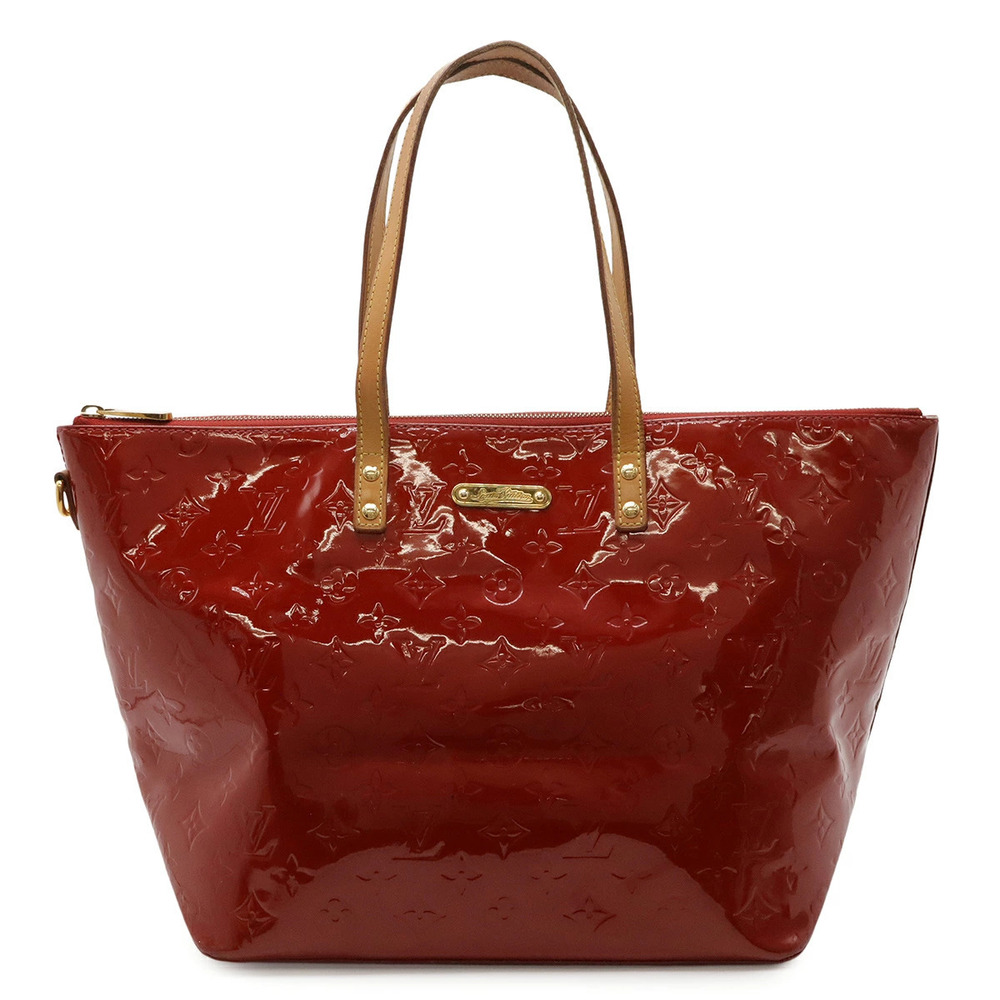 LOUIS VUITTON Monogram Vernis Bellevue Tote Bag Shoulder Pomme d Amour Red